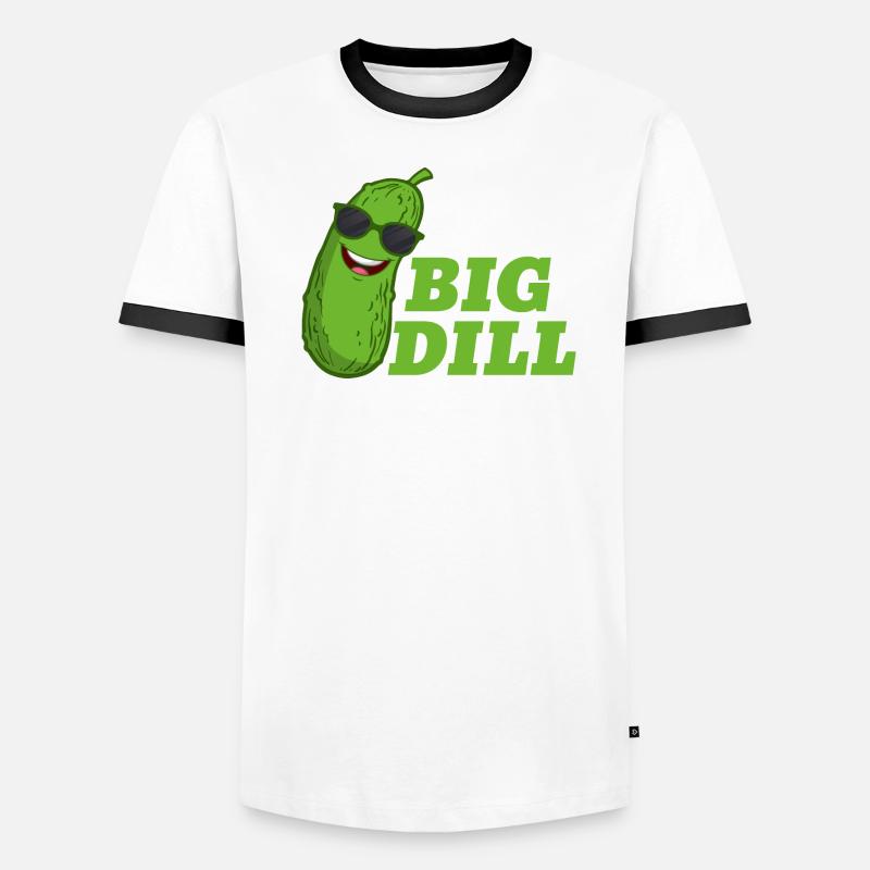 Pas de cornichon au concombre Big Dill T-shirt contrasté Homme
