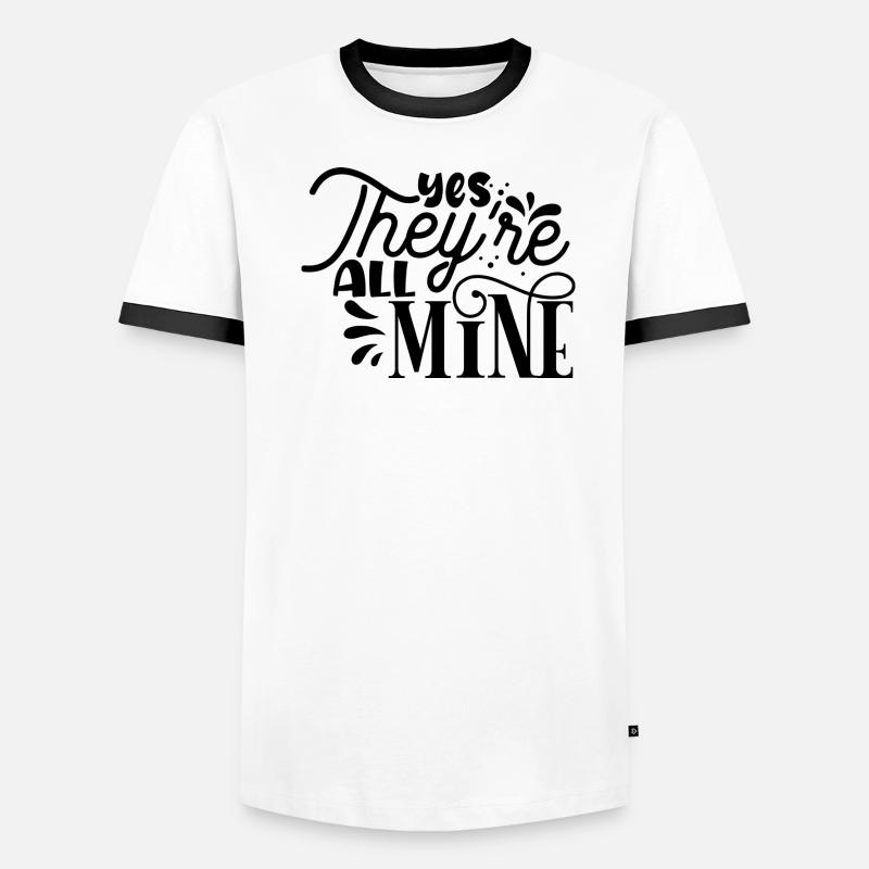Oui, ils sont tous à moi T-shirt contrasté Homme