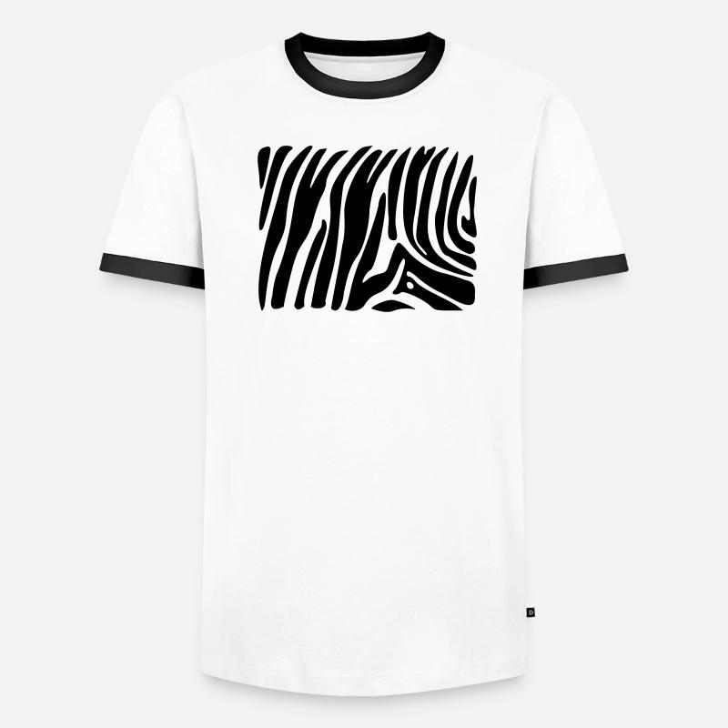 zebra Männer Kontrast-T-Shirt