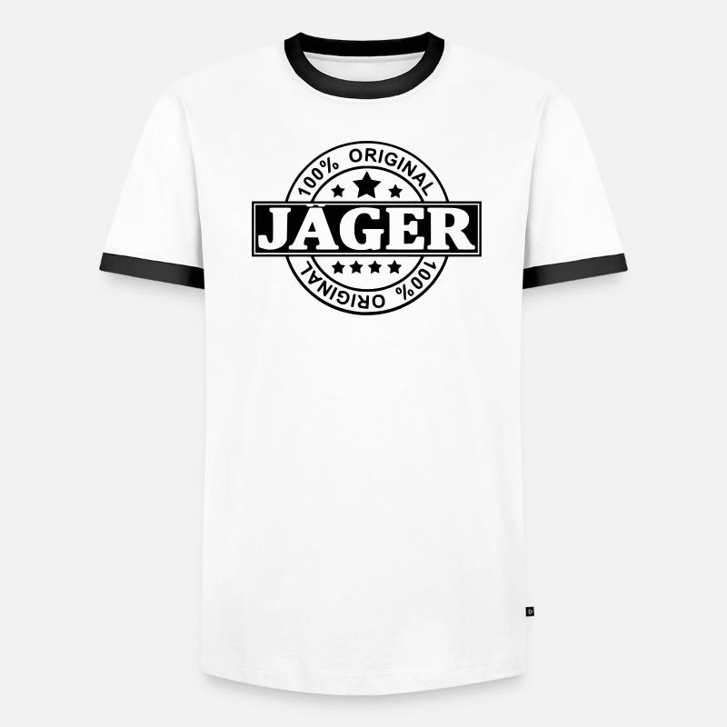 Jäger Männer Kontrast-T-Shirt