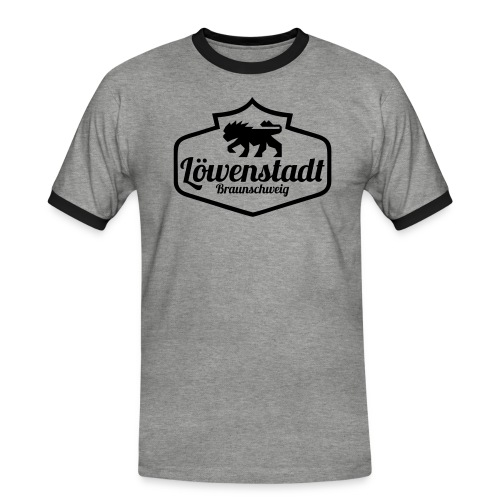 Löwenstadt Design 1 schwarz - Männer Kontrast-T-Shirt