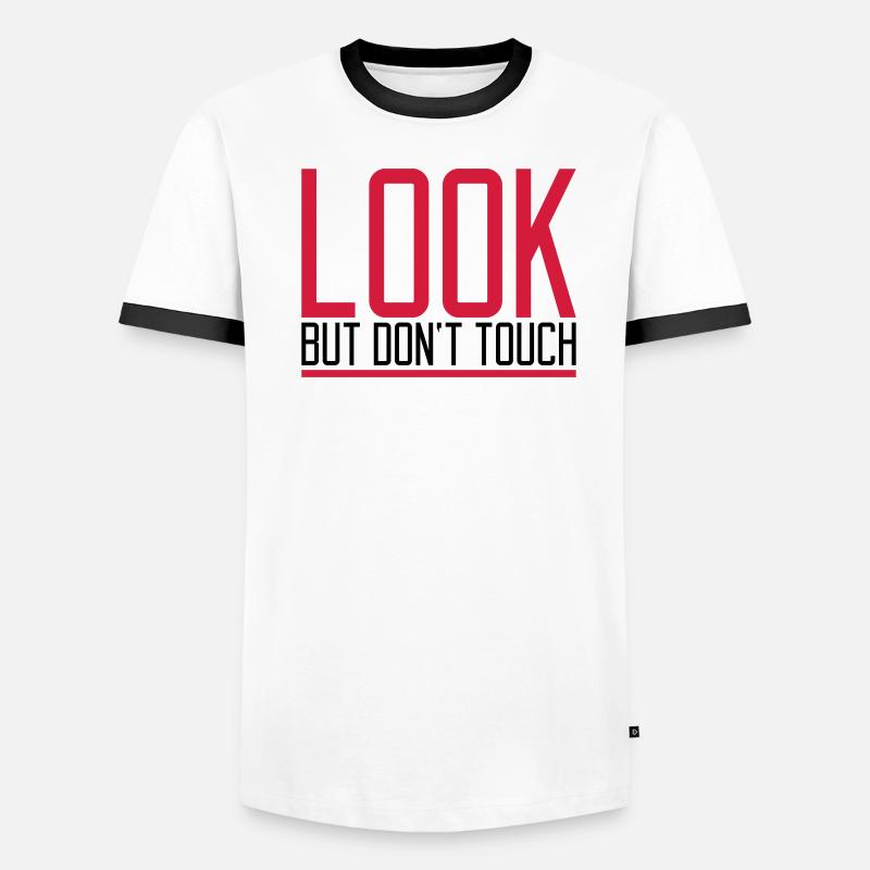 Text Dont Touch Men's Ringer Shirt