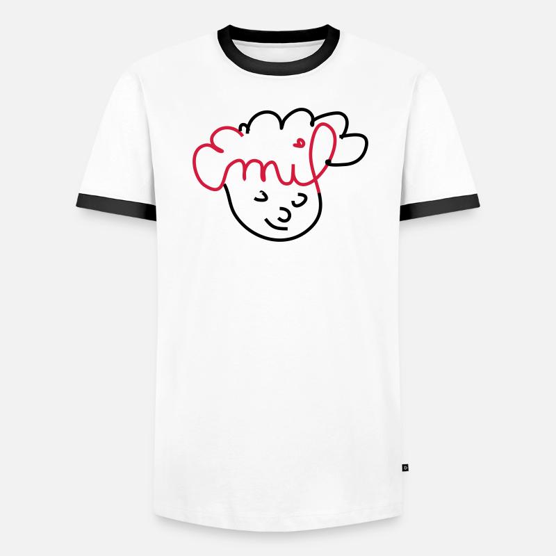 Emil visage dessin T-shirt contrasté Homme