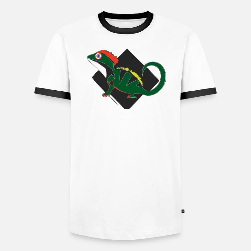 Die Eidechse Männer Kontrast-T-Shirt