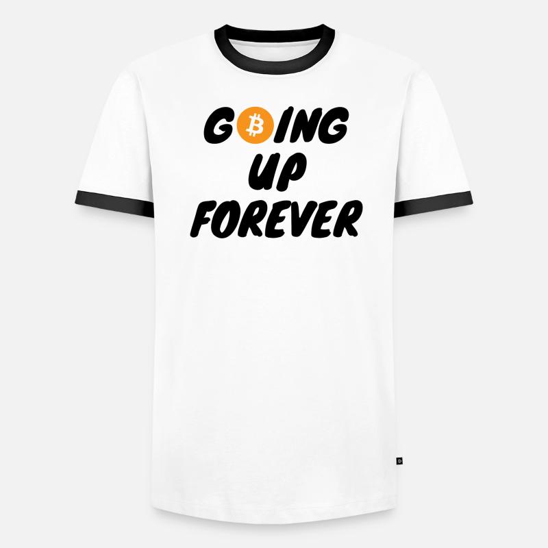 Crypto Going up forever Bitcoin BTC Men's Ringer Shirt