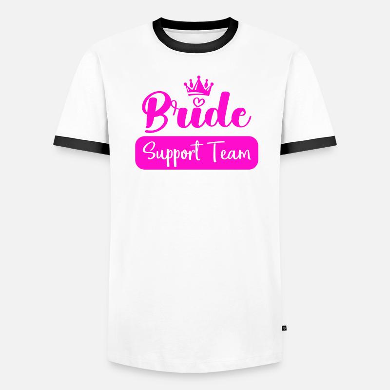bride support team Männer Kontrast-T-Shirt