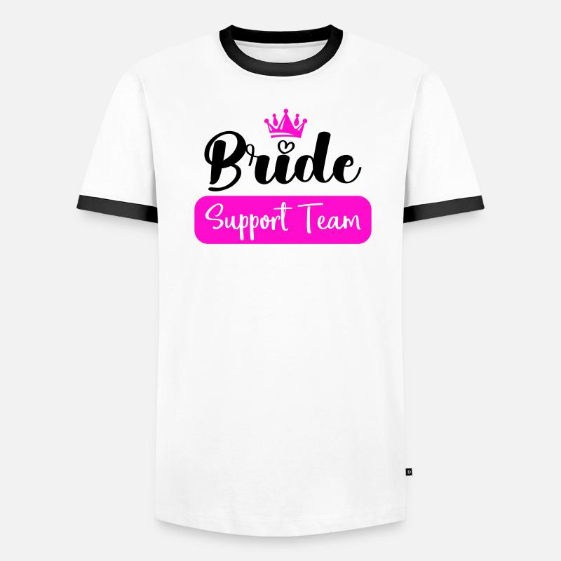 bride support team Männer Kontrast-T-Shirt