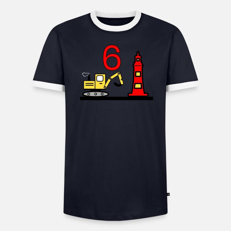 Bagger Männer Kontrast-T-Shirt