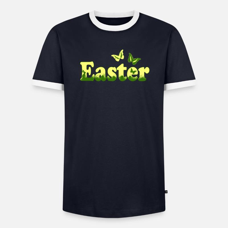 Easter Männer Kontrast-T-Shirt