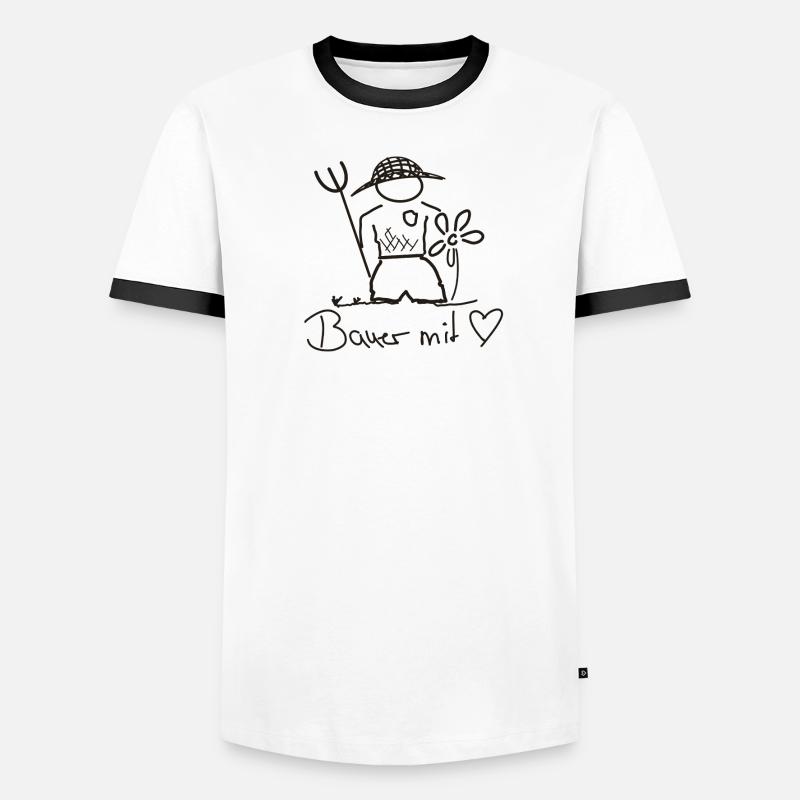 Stolzer Bauer Männer Kontrast-T-Shirt