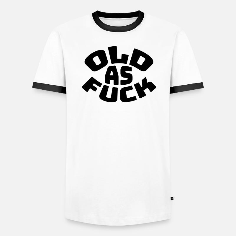 old AF Text Logo Männer Kontrast-T-Shirt