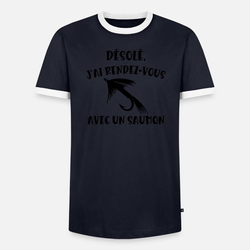 rendez-vous avec un saumon T-shirt contrasté Homme
