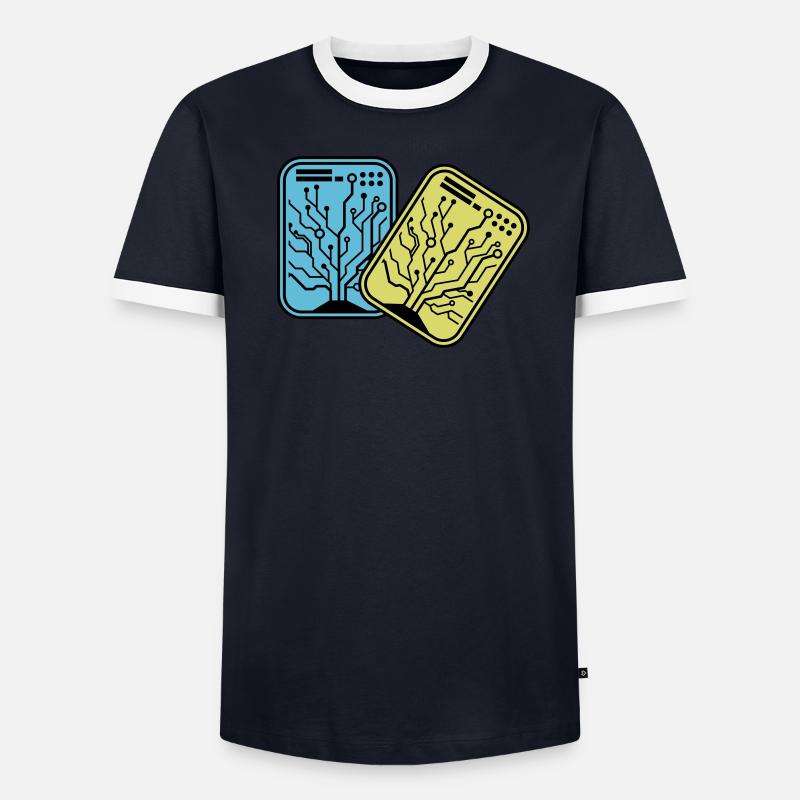 Micro-puce T-shirt contrasté Homme