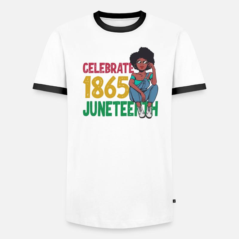 Juneteenth T-shirt contrasté Homme