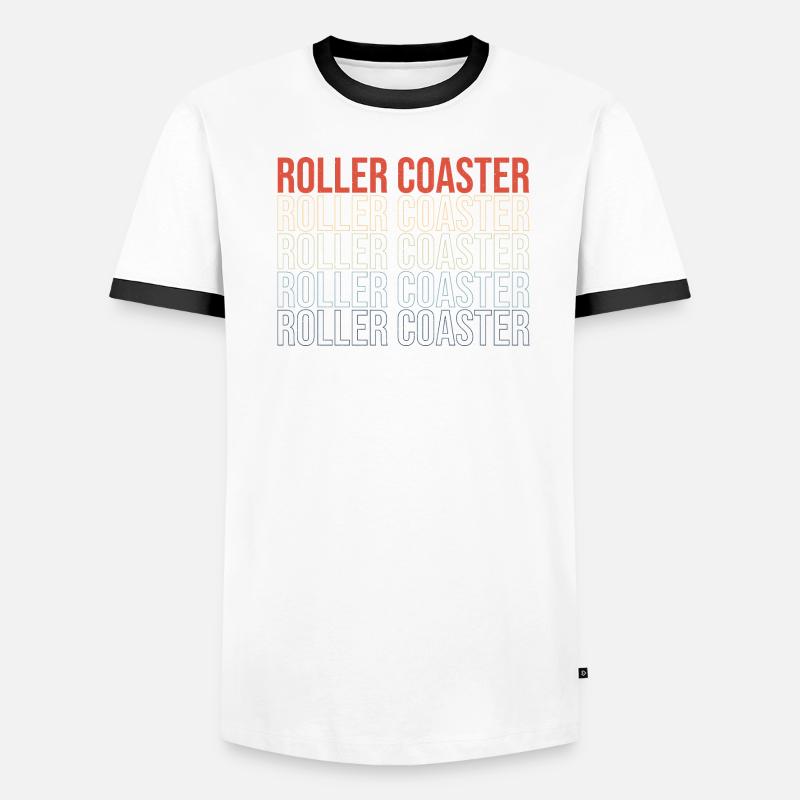 Parc à thème Retro Amusement Park Vintage Roller Coa T-shirt contrasté Homme