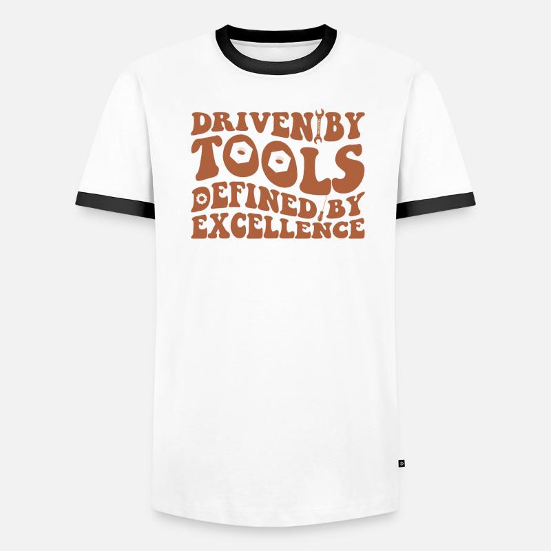 DRIVEN BY TOOLS DEFINED BY EXCELLENCE Men's Ringer Shirt