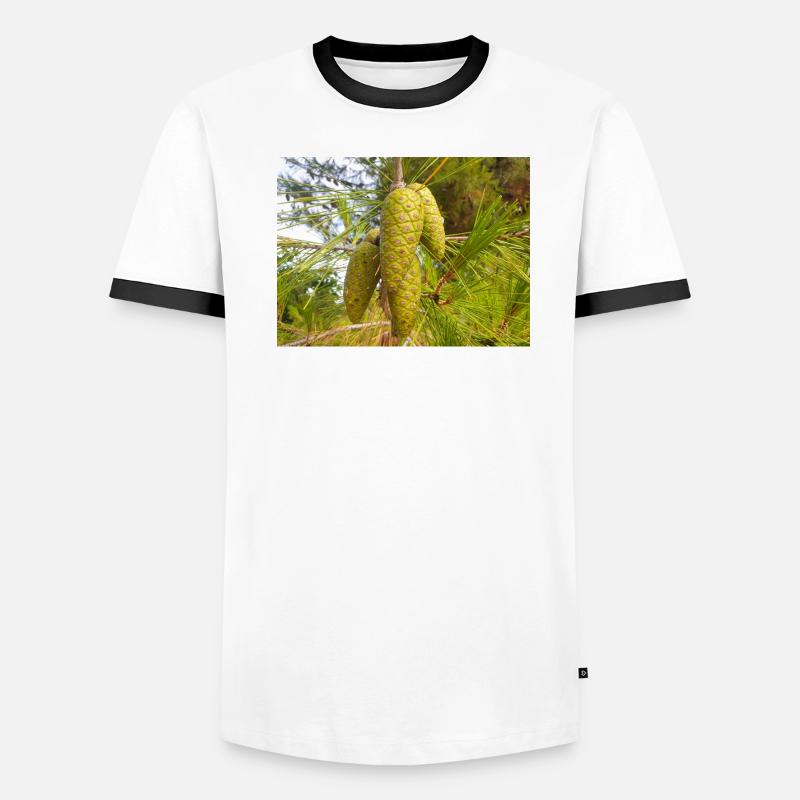 Aleppo pine also Jerusalem pine Aleppo-Kiefer Men's Ringer Shirt