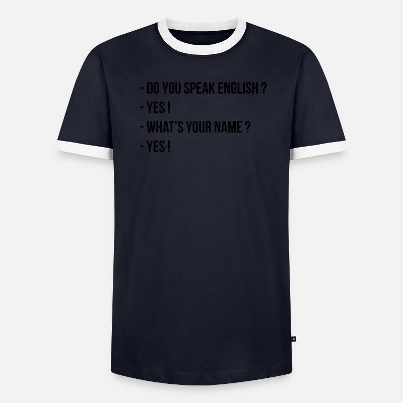 Sprechen Sie Englisch? Männer Kontrast-T-Shirt