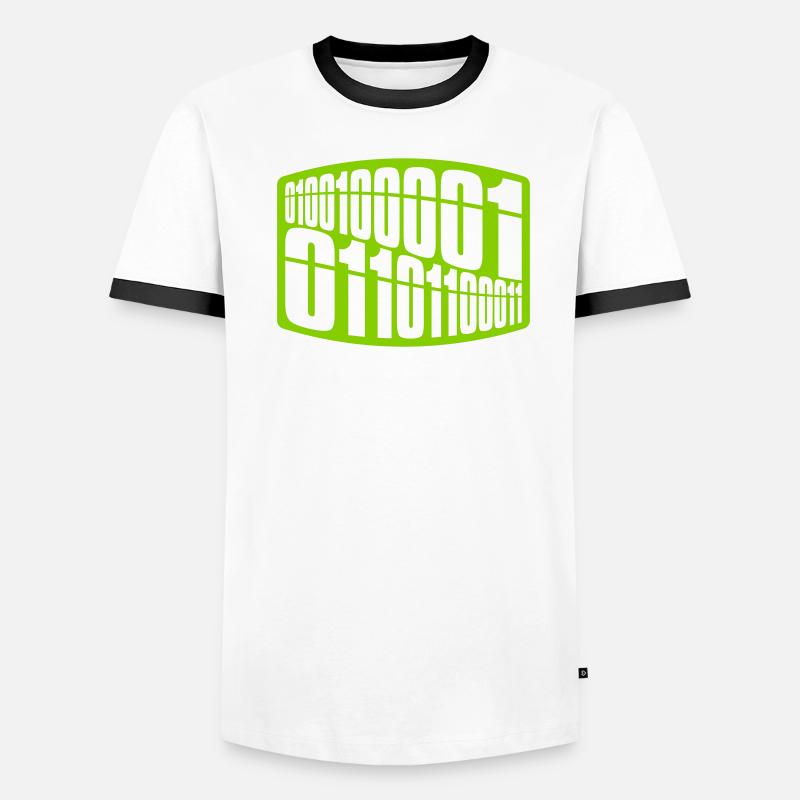 Binary Code Program Language Men's Ringer Shirt