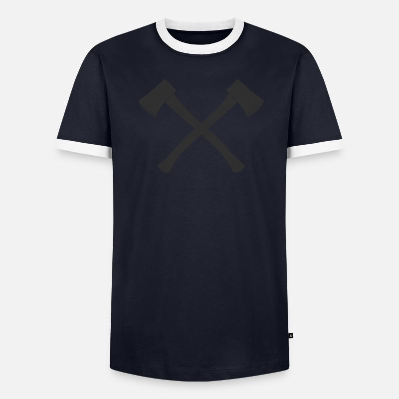 Axt Männer Kontrast-T-Shirt