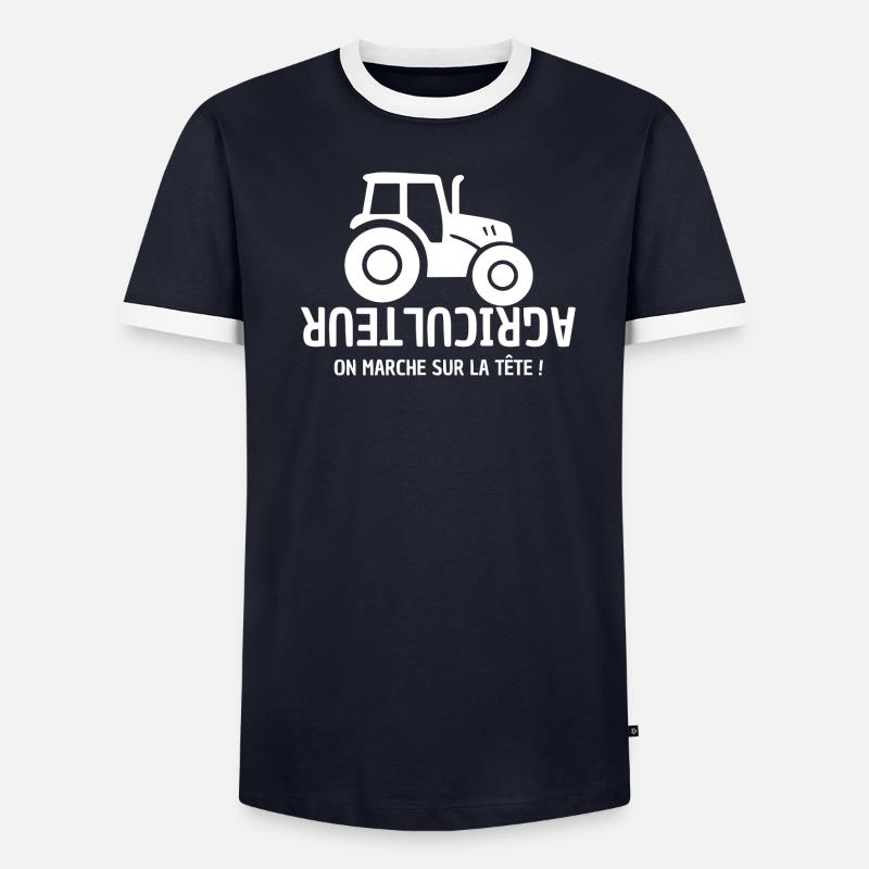 Bauer, Bauer, Bauer, Traktor - Männer Kontrast-T-Shirt - undefined
