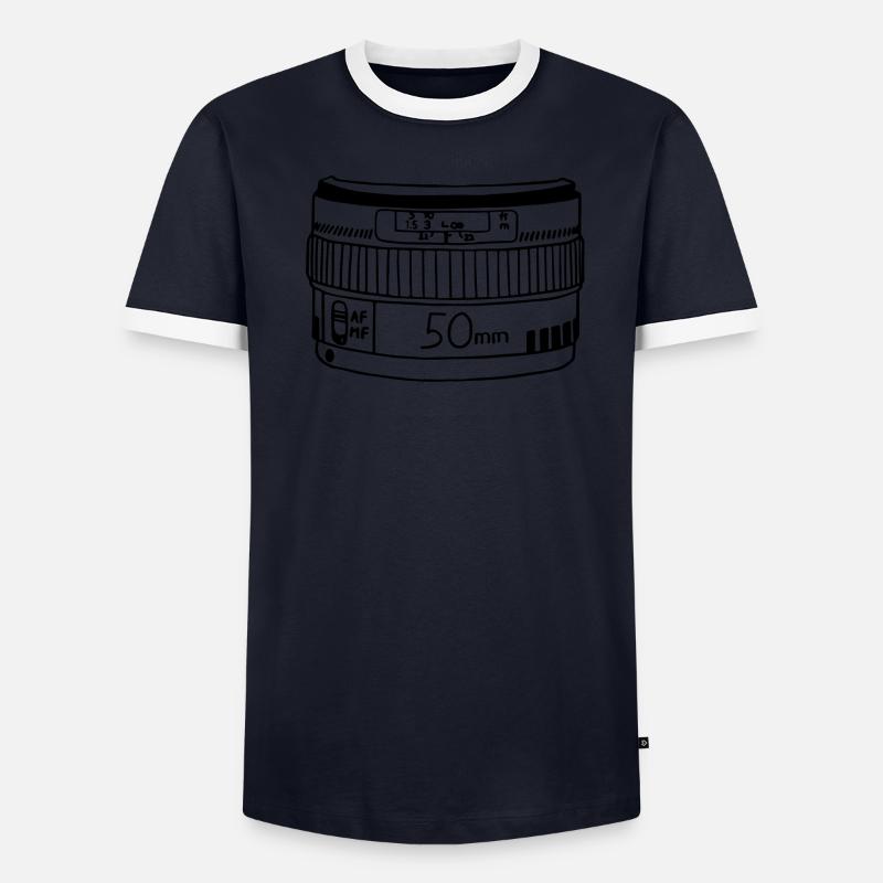Objektiv Männer Kontrast-T-Shirt