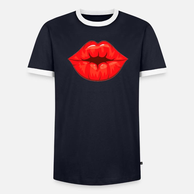 baiser T-shirt contrasté Homme