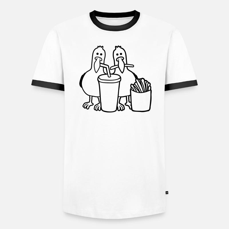 Mouettes de restauration rapide volées T-shirt contrasté Homme