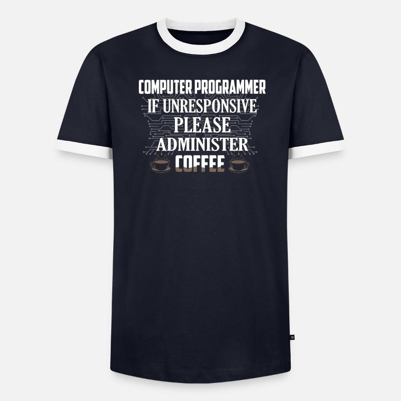 Computer Programmer Coding Software - Men's Ringer Shirt - undefined