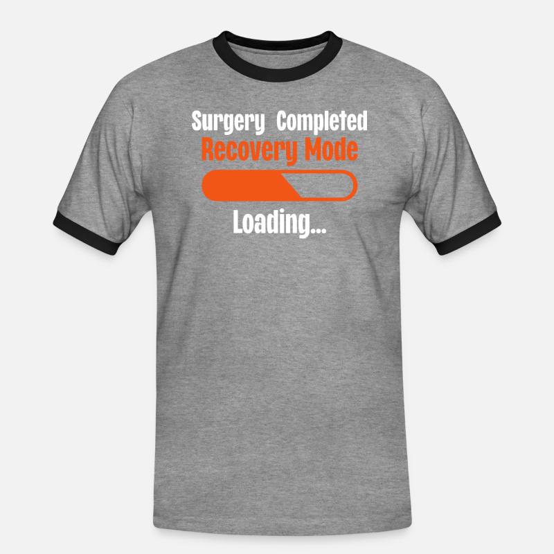 Surgery Completed Recovery Mode Loading - Men's Ringer Shirt - heather grey/black