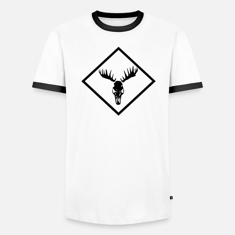 Moose Skull Men's Ringer Shirt