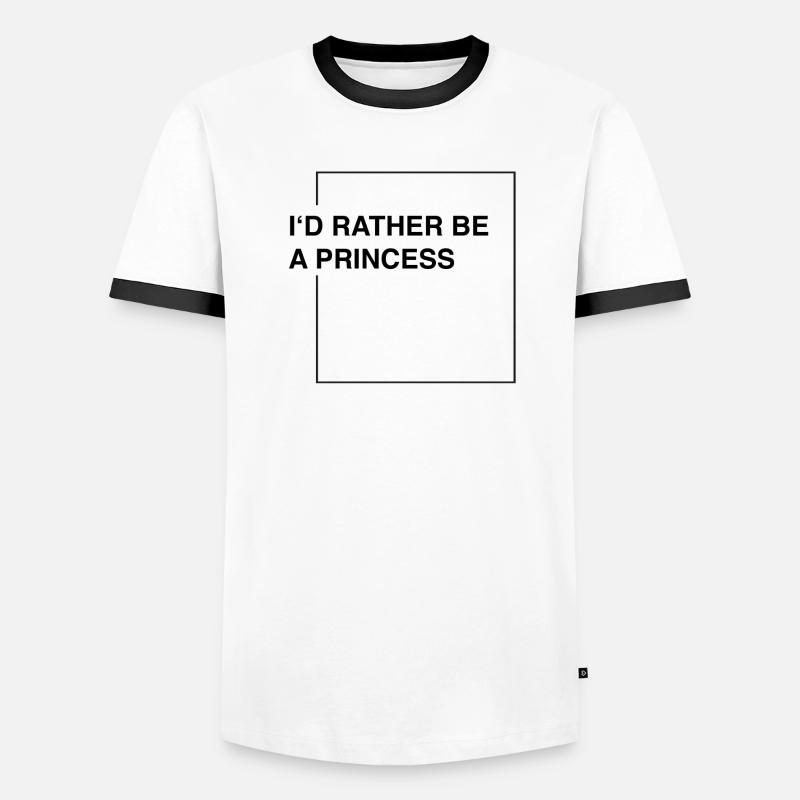 I'd rather be a princess Männer Kontrast-T-Shirt