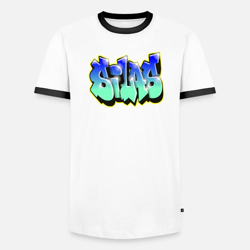Graffiti SILAS BLAUES GESCHENK GEBURTSTAG GEBURT Männer Kontrast-T-Shirt