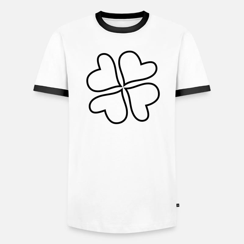 Kleeblatt Männer Kontrast-T-Shirt