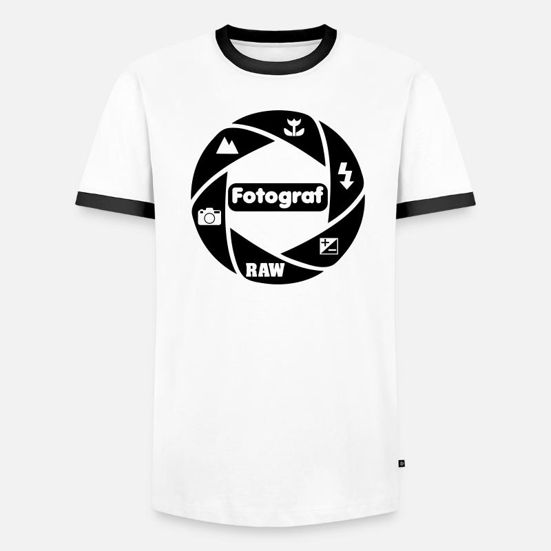 Fotograf Männer Kontrast-T-Shirt