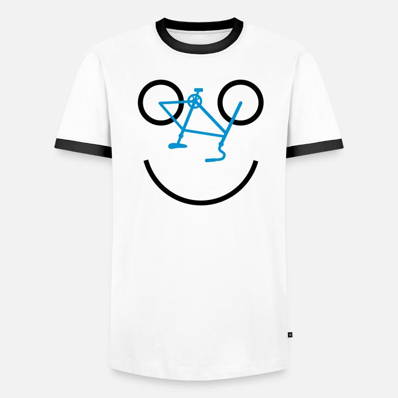 bicycle smiley Männer Kontrast-T-Shirt