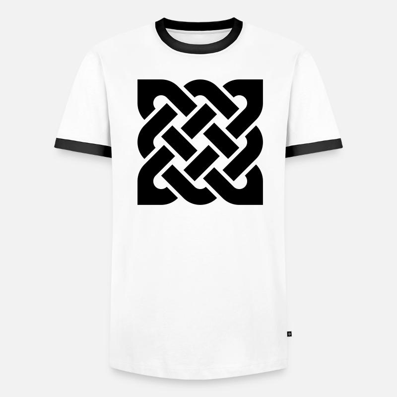 Celtic Square Knot - solid Men's Ringer Shirt