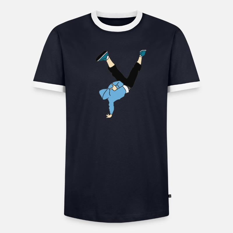 Breakdance-Tänzer Männer Kontrast-T-Shirt