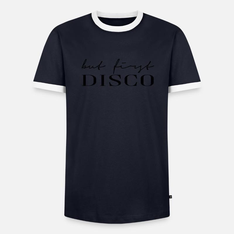 First Disco Männer Kontrast-T-Shirt