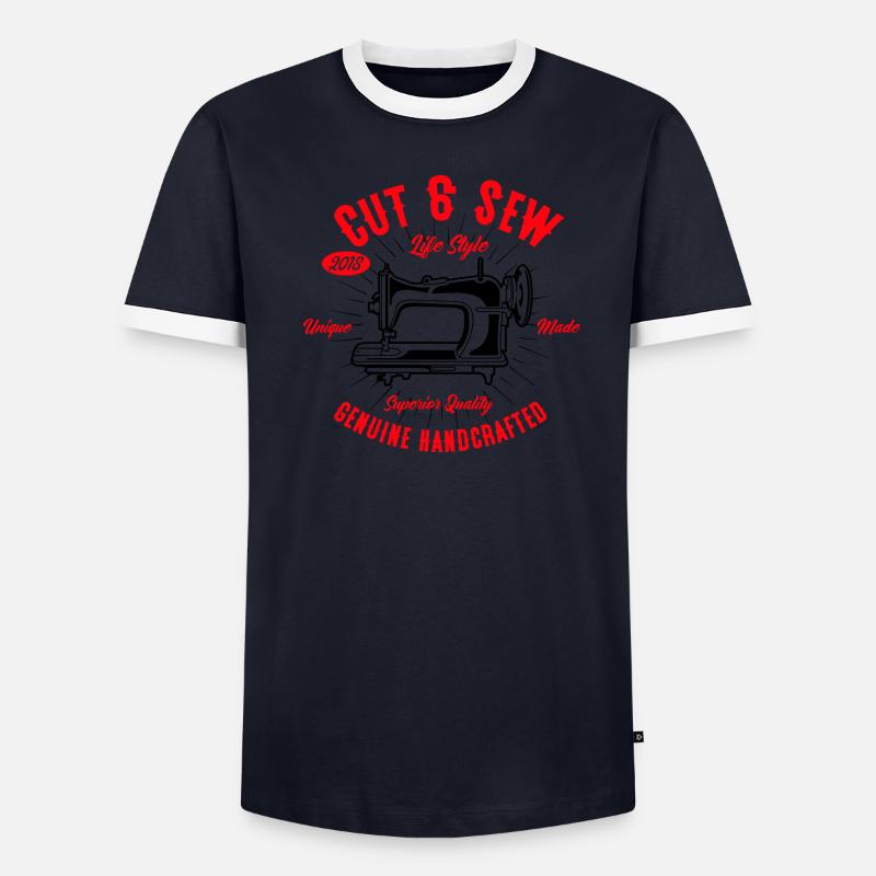 Cut & Sew Männer Kontrast-T-Shirt