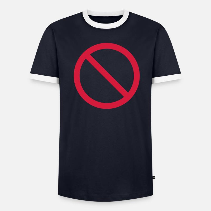 VERBOT Männer Kontrast-T-Shirt