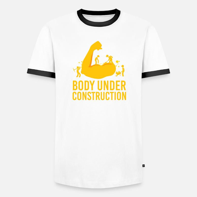 Bodybuilder Body Under Construction - Idée cadeau T-shirt contrasté Homme