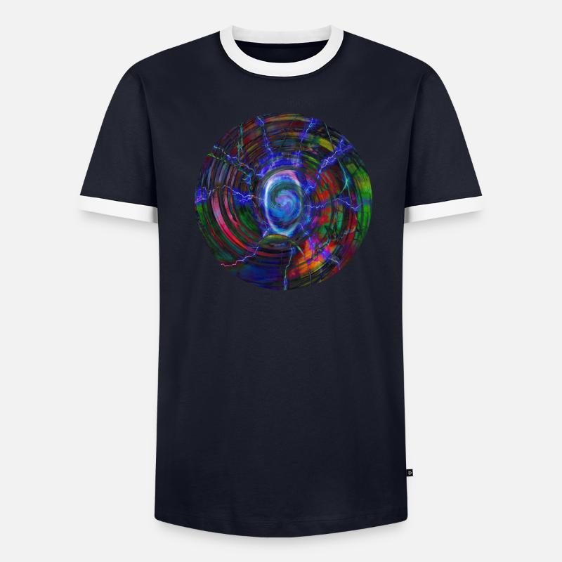 Boule de couleur éclair, boule de couleur éclair T-shirt contrasté Homme