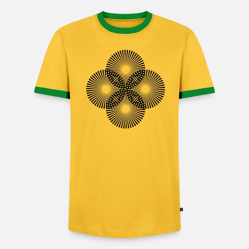 Illusion Geometry Optical Illusion Pattern - Men's Ringer Shirt - undefined