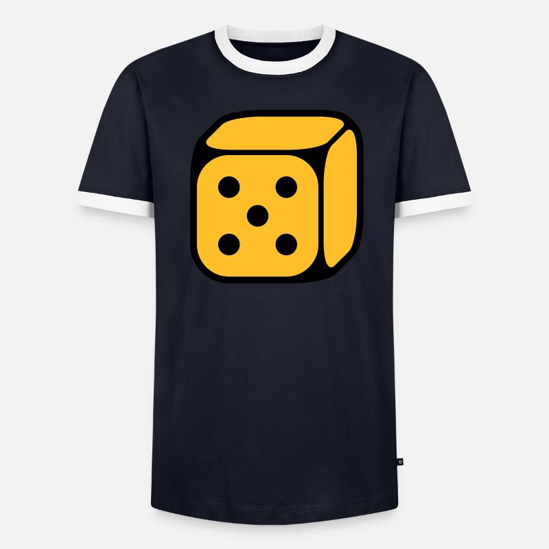 Dé Avec Numéro 5 (Cinq / 2C) T-shirt contrasté Homme