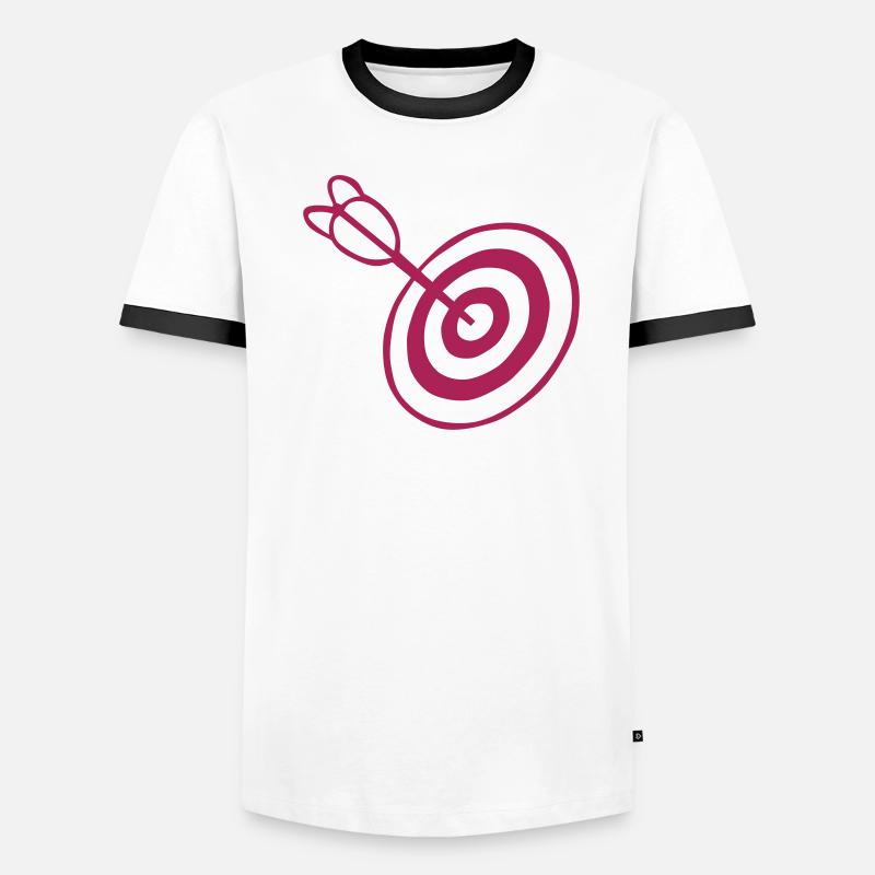 cible fleche flechette mille centre T-shirt contrasté Homme