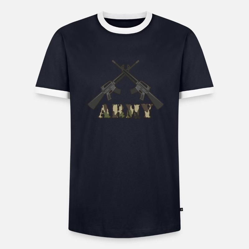 Arme militaire armée armée T-shirt contrasté Homme