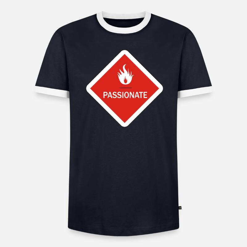 LEIDENSCHAFTLICH Männer Kontrast-T-Shirt