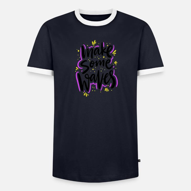 WAVES T-shirt contrasté Homme