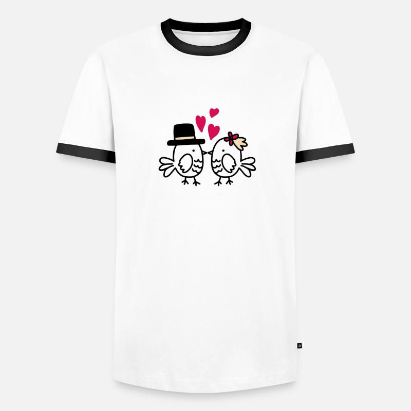 De petits oiseaux mignons T-shirt contrasté Homme